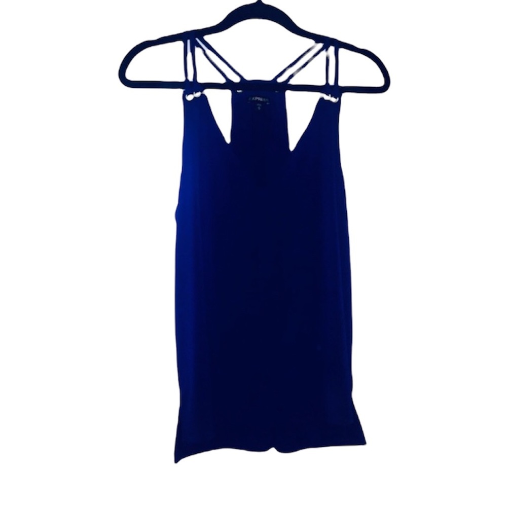 New Express: Medium Smooth Navy Blue Blouse